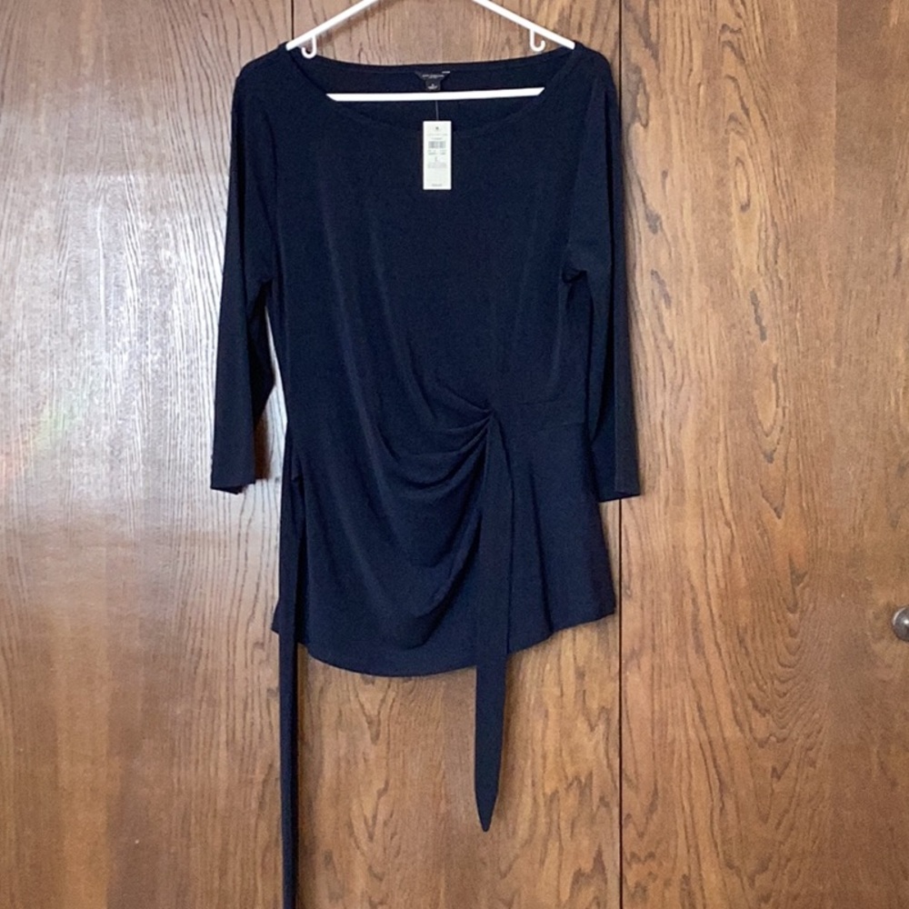 Navy tunic top, new.